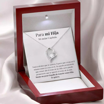Collar Amor-Eterno para mi hija. Con dedicatoria especial