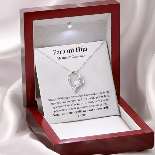 Collar Amor-Eterno para mi hija. Con dedicatoria especial