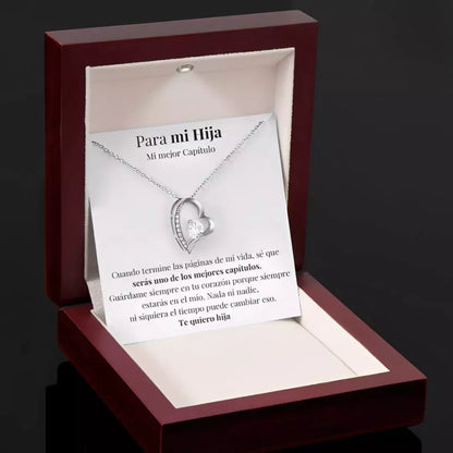 Collar Amor-Eterno para mi hija. Con dedicatoria especial